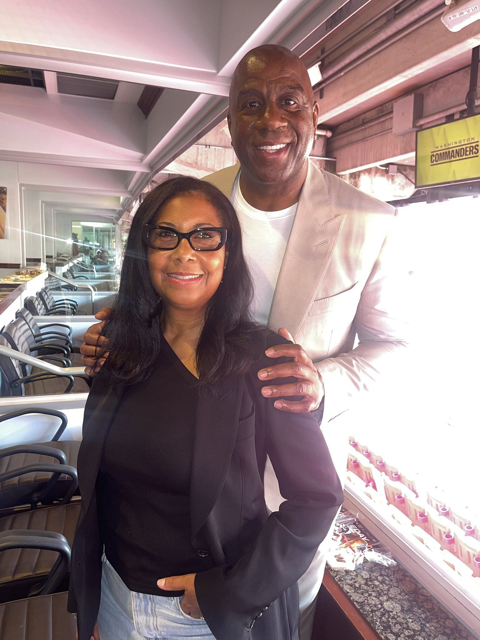 Magic Johnson and his wife, Cookie