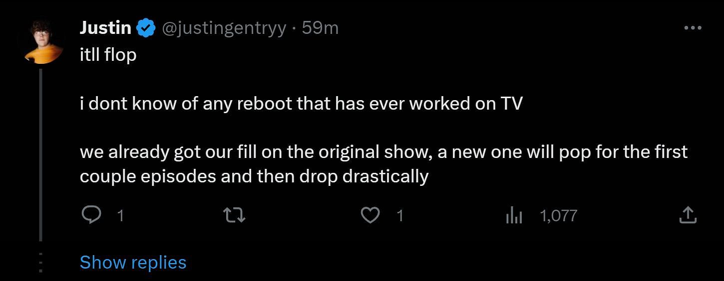 A tweet reply to DF&#039;s post about Office reboot (Image via X)