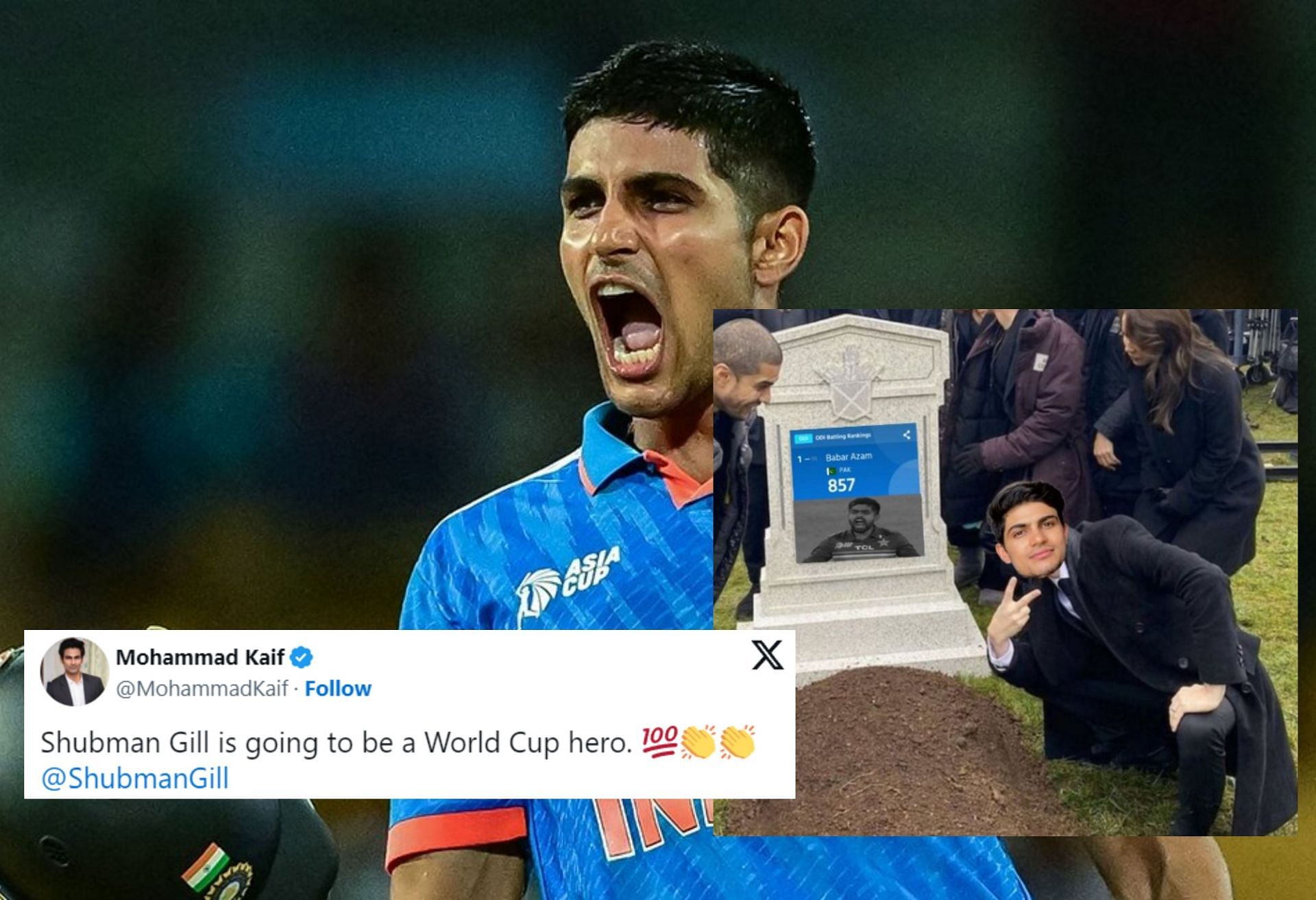 Fans hail Shubman Gill after his century on Sunday.