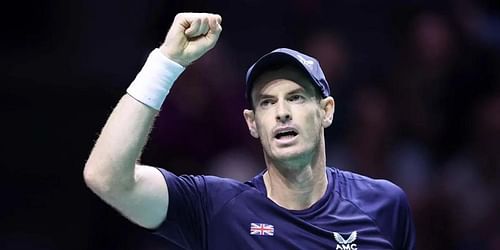 Andy Murray pictured at Davis Cup