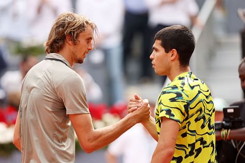 Alexander Zverev and Carlos Alcaraz