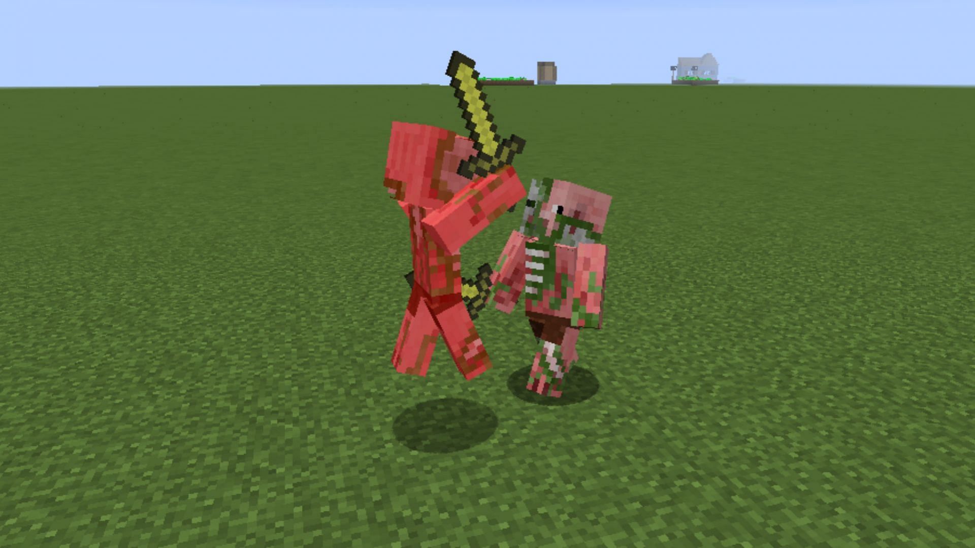 Mob Battle mod gives you the power to make any two or more mobs fight each other in Minecraft. (Image via CurseForge)