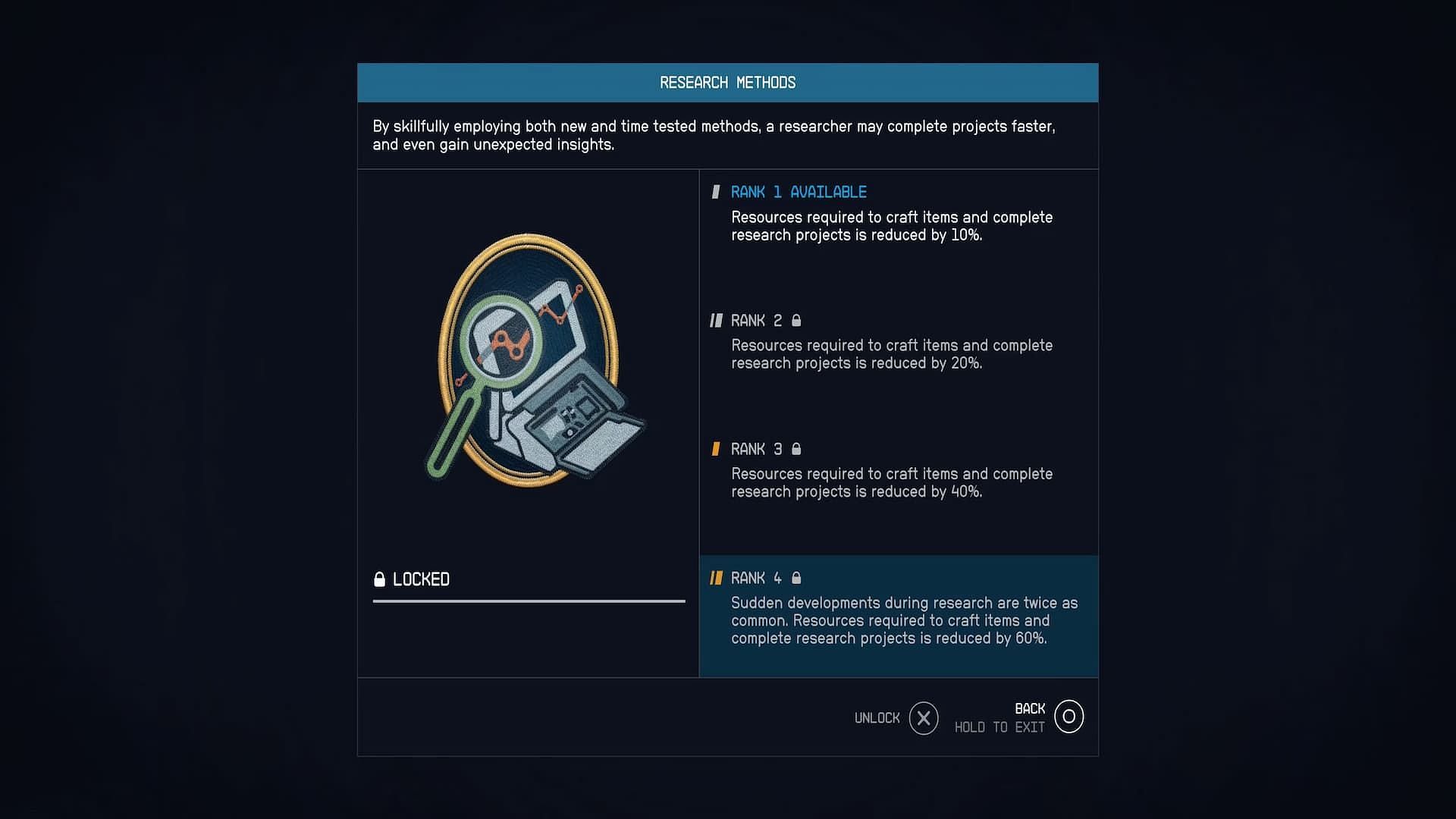 Research Methods is one of the best Starfield Science skills (Image via Bethesda)