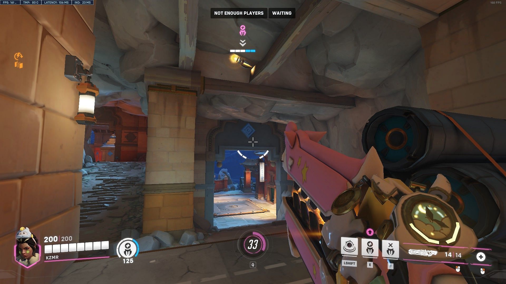 Healing Pylon in Overwatch 2&#039;s Shambali Monastery (Image via Blizzard Entertainment)