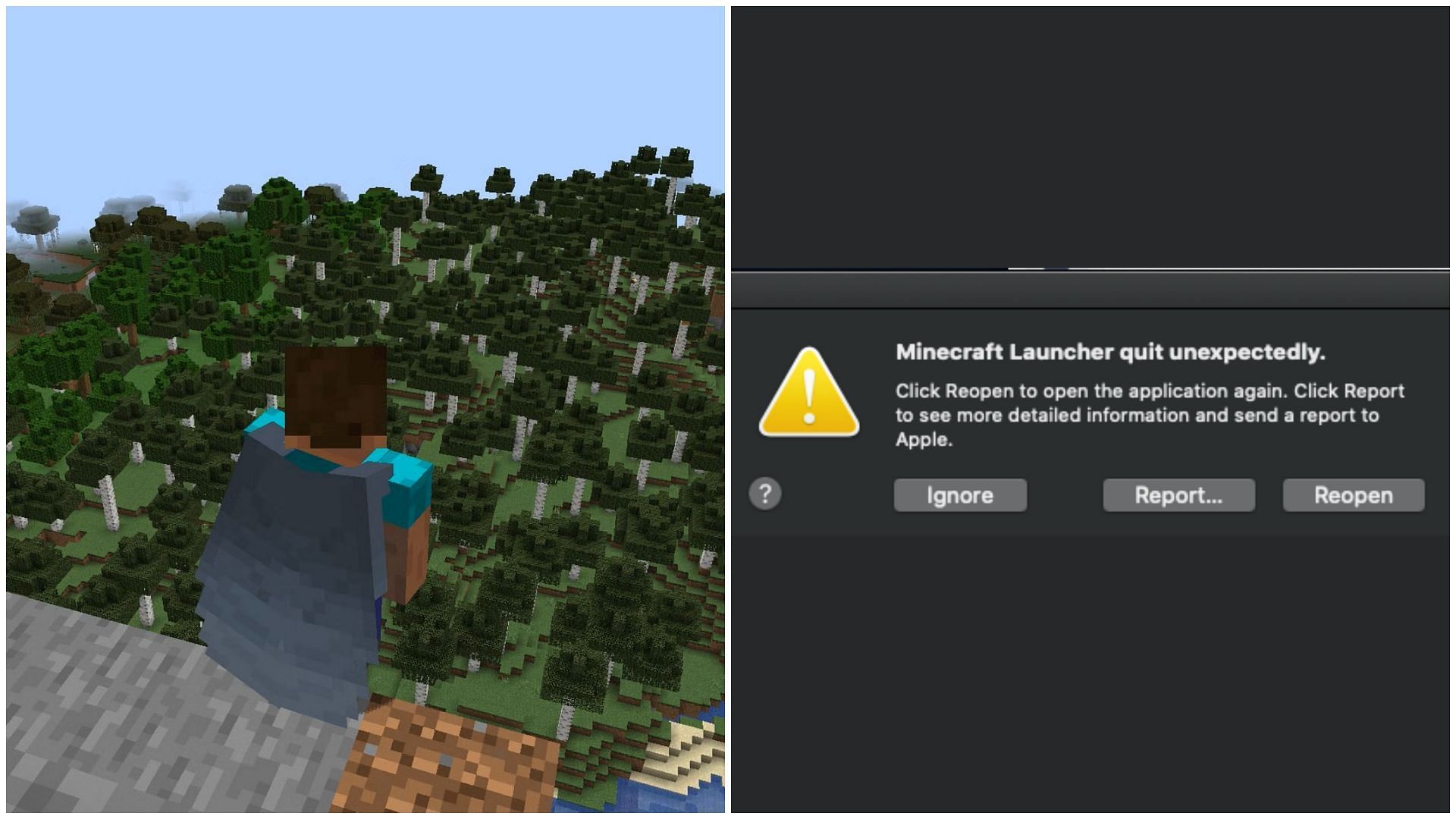 Minecraft launcher quit unexpectedly is a common issue for macOS (Image via Sportskeeda)
