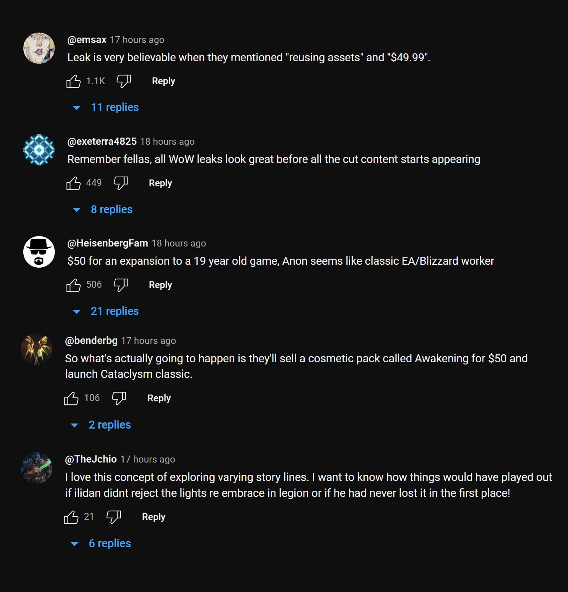YouTube community discussing the streamer&#039;s clip (Image via Asmongold Clips/YouTube)
