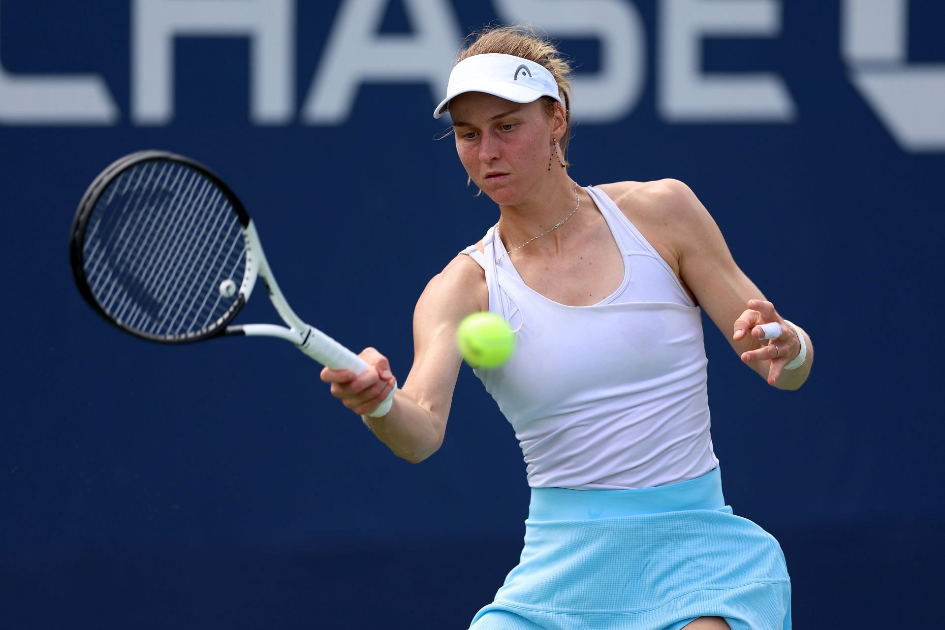 Liudmila Samsonova at the 2023 US Open.