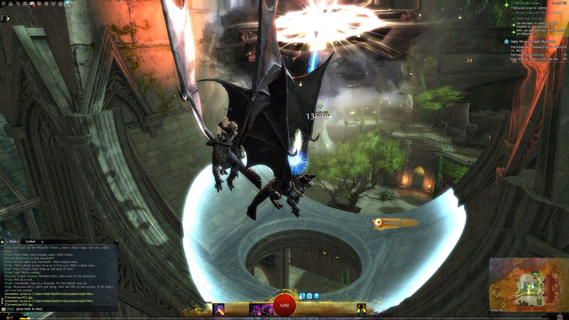 Players have access to a Skyscale mount, even if they didn&#039;t take unlock one previously (Image via ArenaNet)