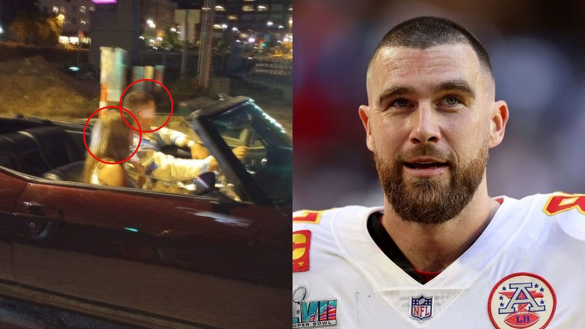 Travis Kelce addresses viral Taylor Swift images in his 1970 Chevy convertible 