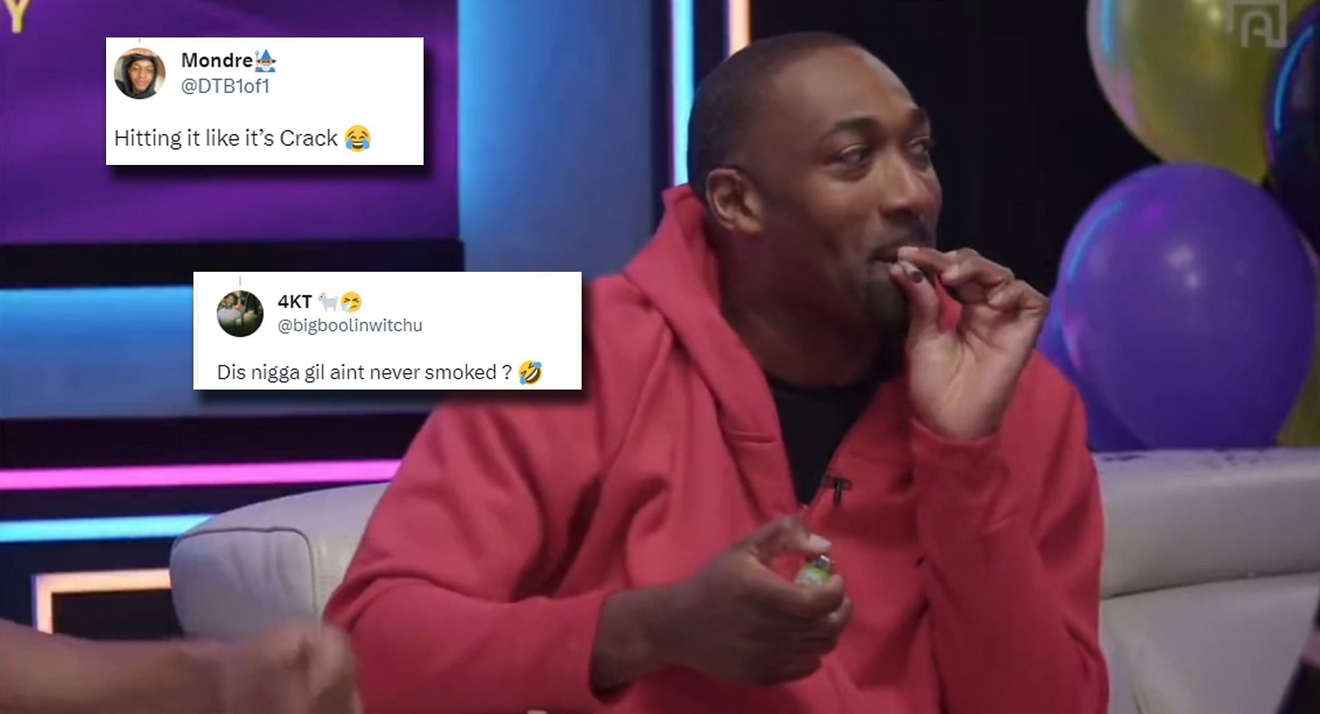 Fans react to Gilbert Arenas smoking weed for the first time