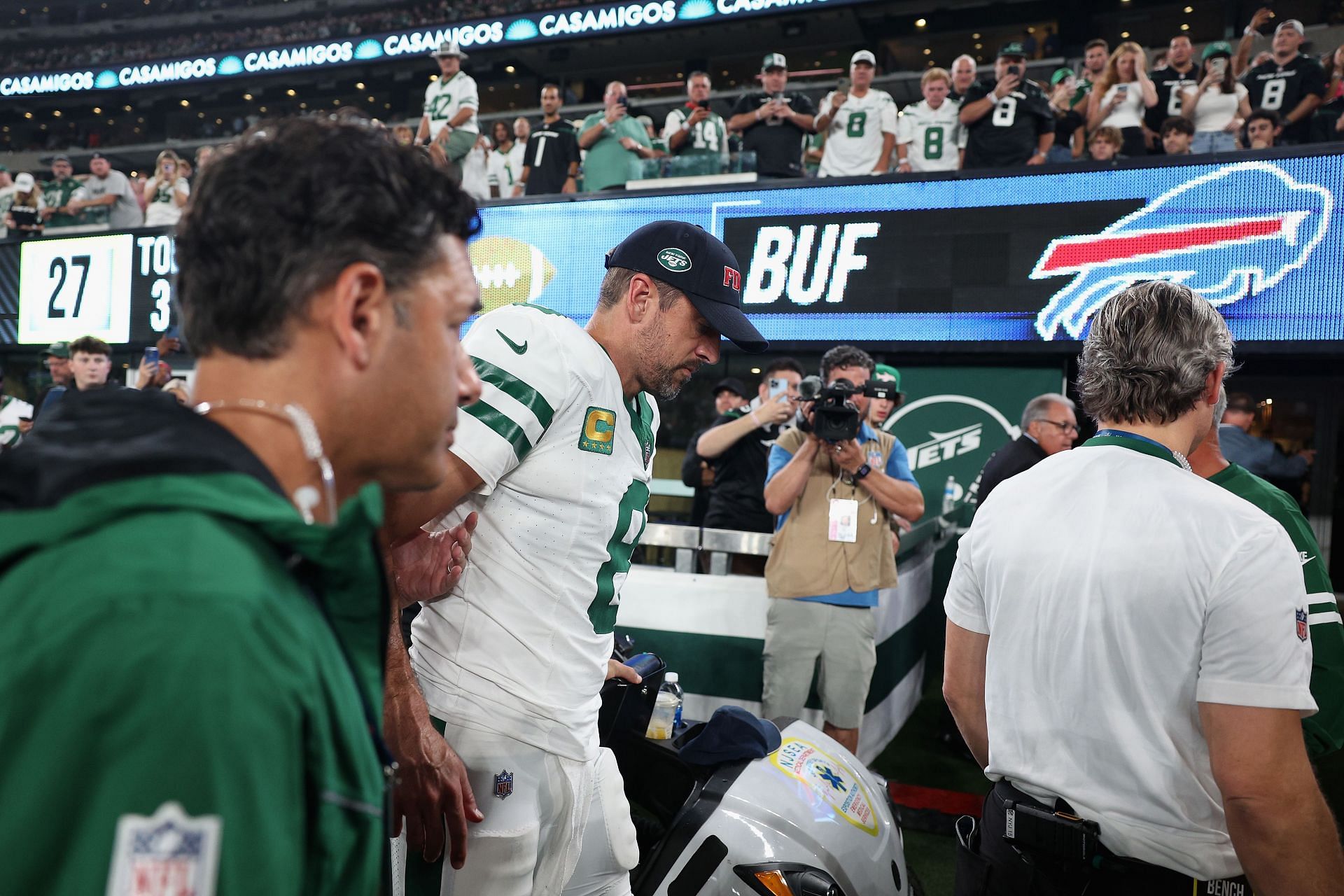 Aaron Rodgers during Buffalo Bills v New York Jets