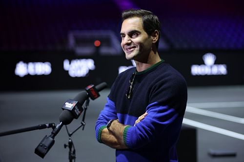 Roger Federer pictured at Laver Cup 2023