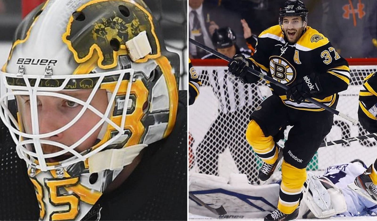 B/R Open Ice on X: Linus Ullmark's mask features the iconic image of  Patrice Bergeron celebrating the Game 7, OT-winner vs. the Maple Leafs ⏪ 🔥  (h/t @Swaybeaut)  / X