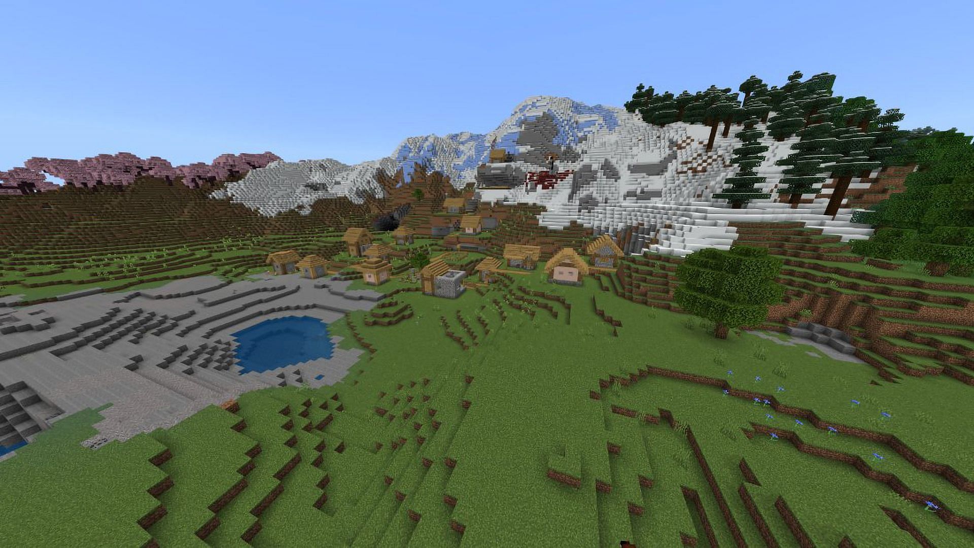 The convergence of biomes with speedrunning (Image via Mojang)