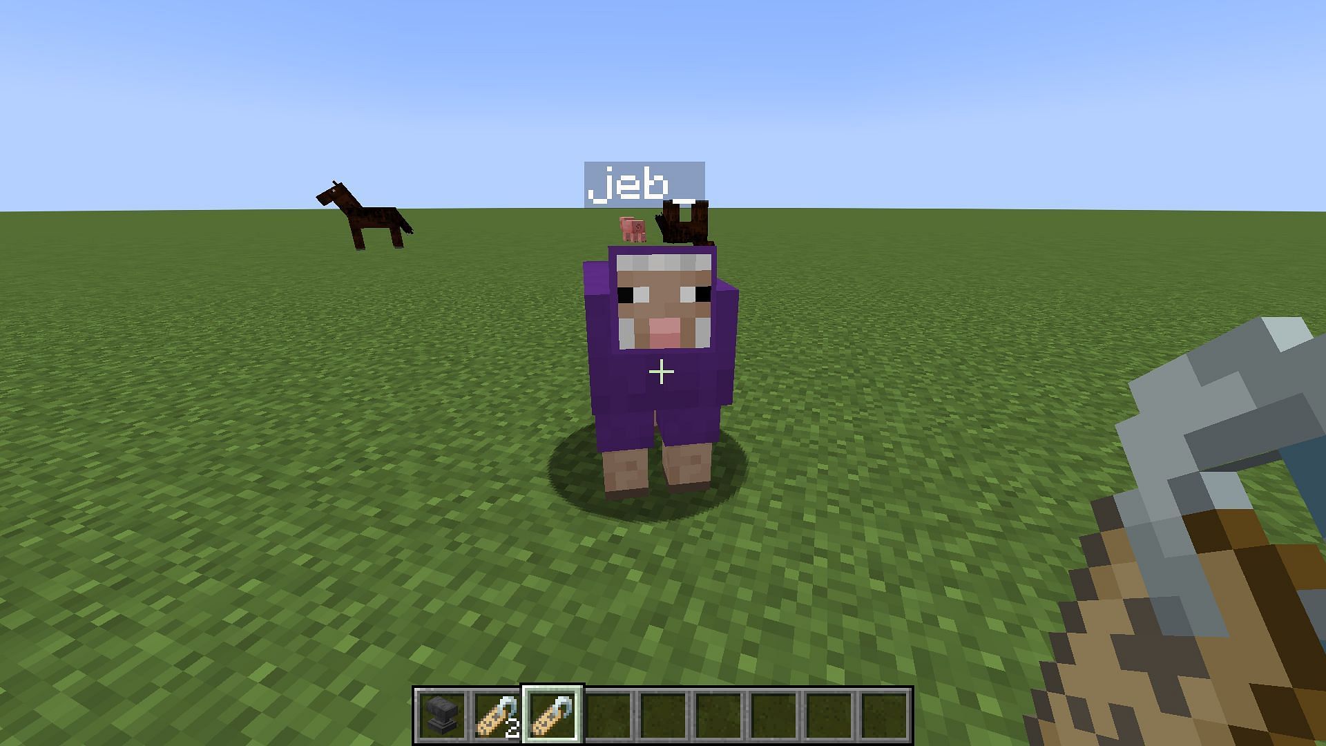 Sheep&#039;s color will cycle through rainbow colors once it is named &#039;jeb_&#039; in Minecraft (Image via Mojang)