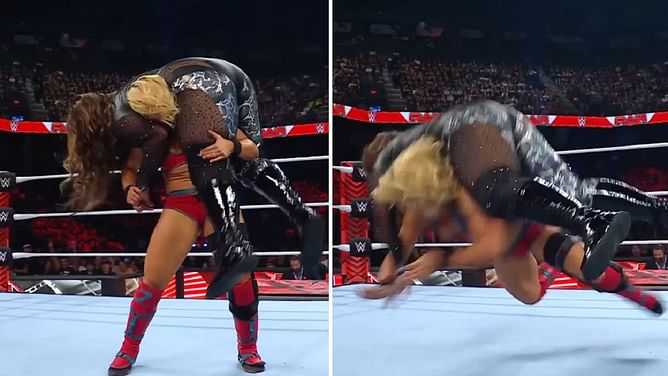 Nia Jax has one-word reaction to Zoey Stark collapsing under her weight