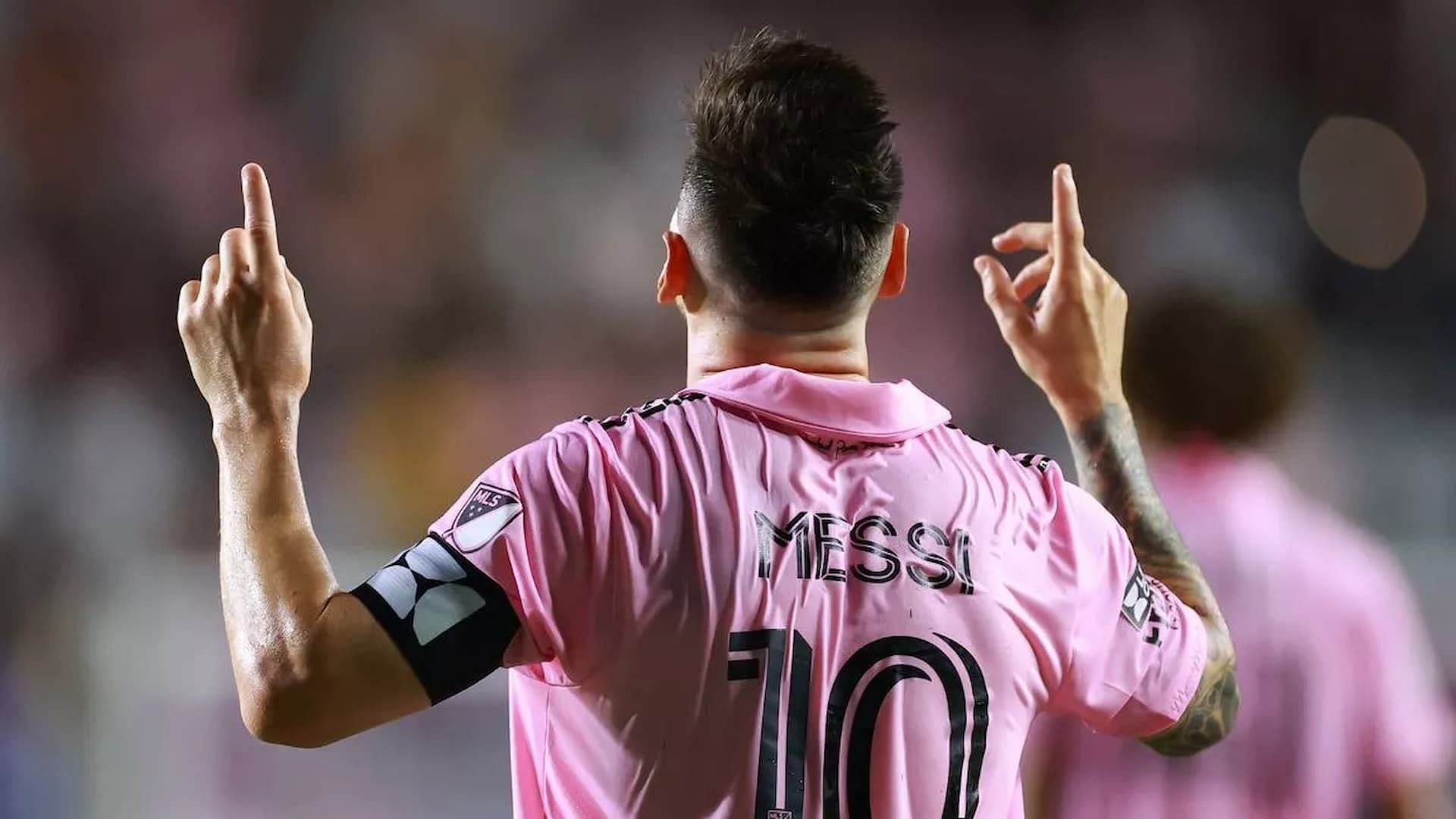 Lionel Messi celebrating a goal at Inter Miami CF (Image via Getty)