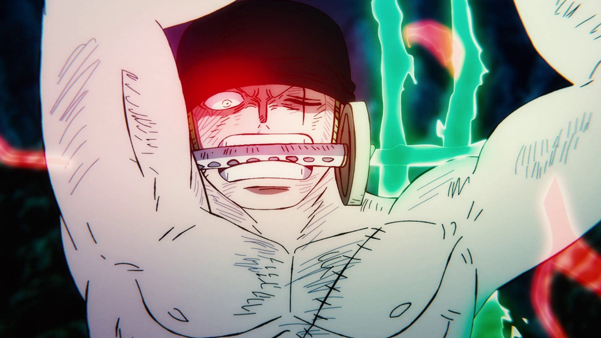 Zoro using the peak of his Haki (Image via Toei Animation, One Piece)