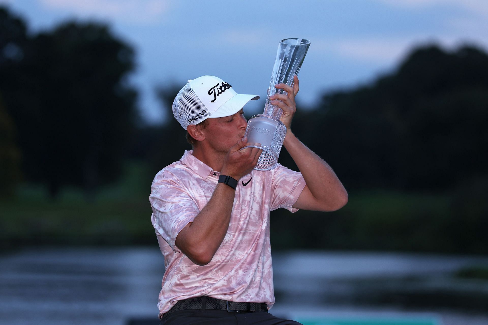 Vincent Norrman of Sweden celebrates with the trophy after winning the Horizon Irish Open (Image via Getty)