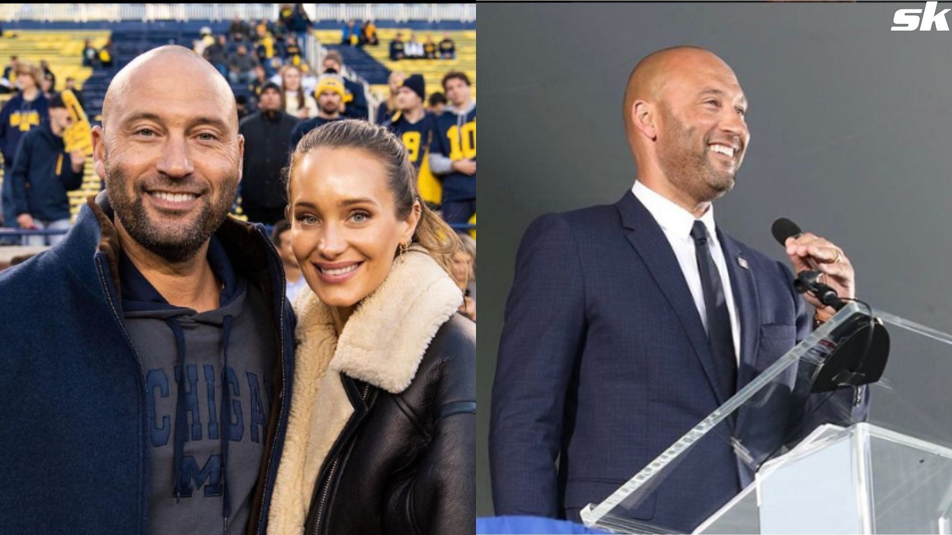 Derek Jeter along with wife Hannah Jeter