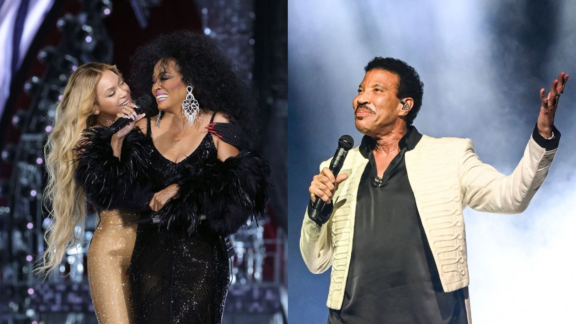 Lionel Richie is ticked about Dianna Ross singing to Beyonc&eacute;. (Images via Getty Images)