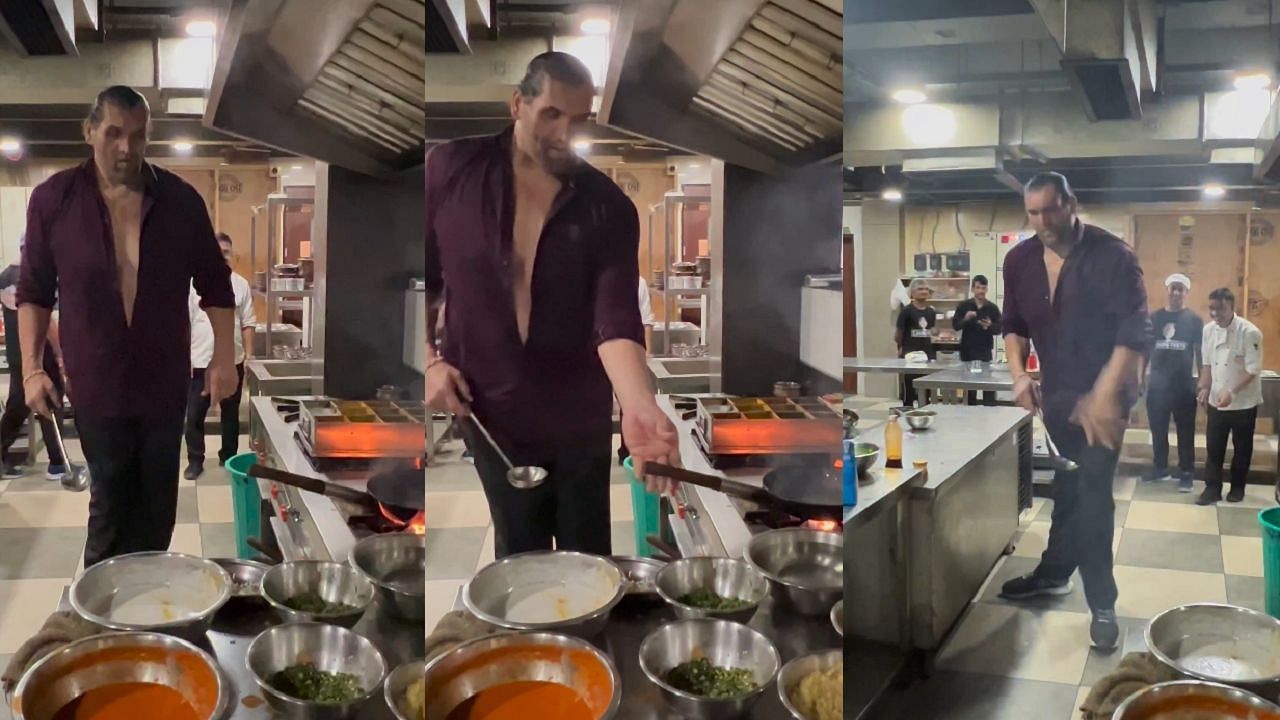The Great Khali almost burned his restaurant