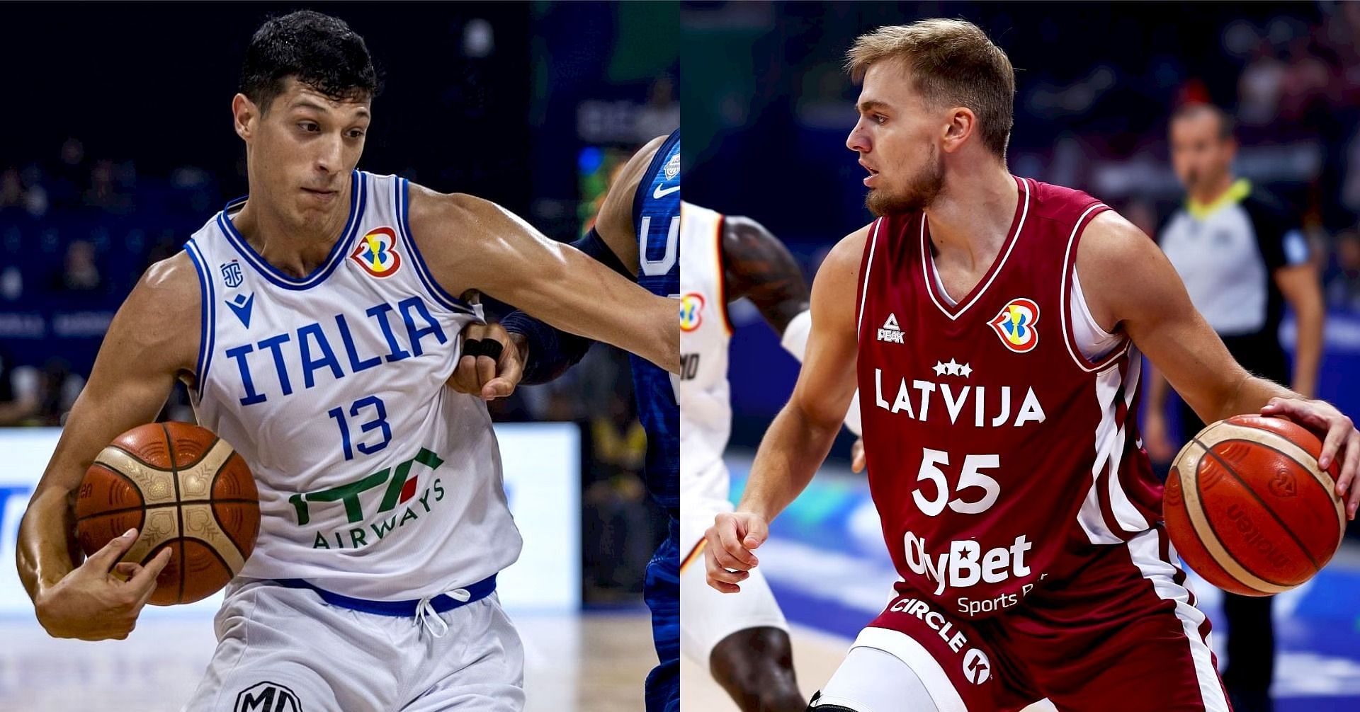 Italian star forward Simone Fontecchio and Latvian star guard Arturs Zagars (Italy vs. Latvia FIBA World Cup 2023, September 7: Date, time, where to watch, live stream details and more)