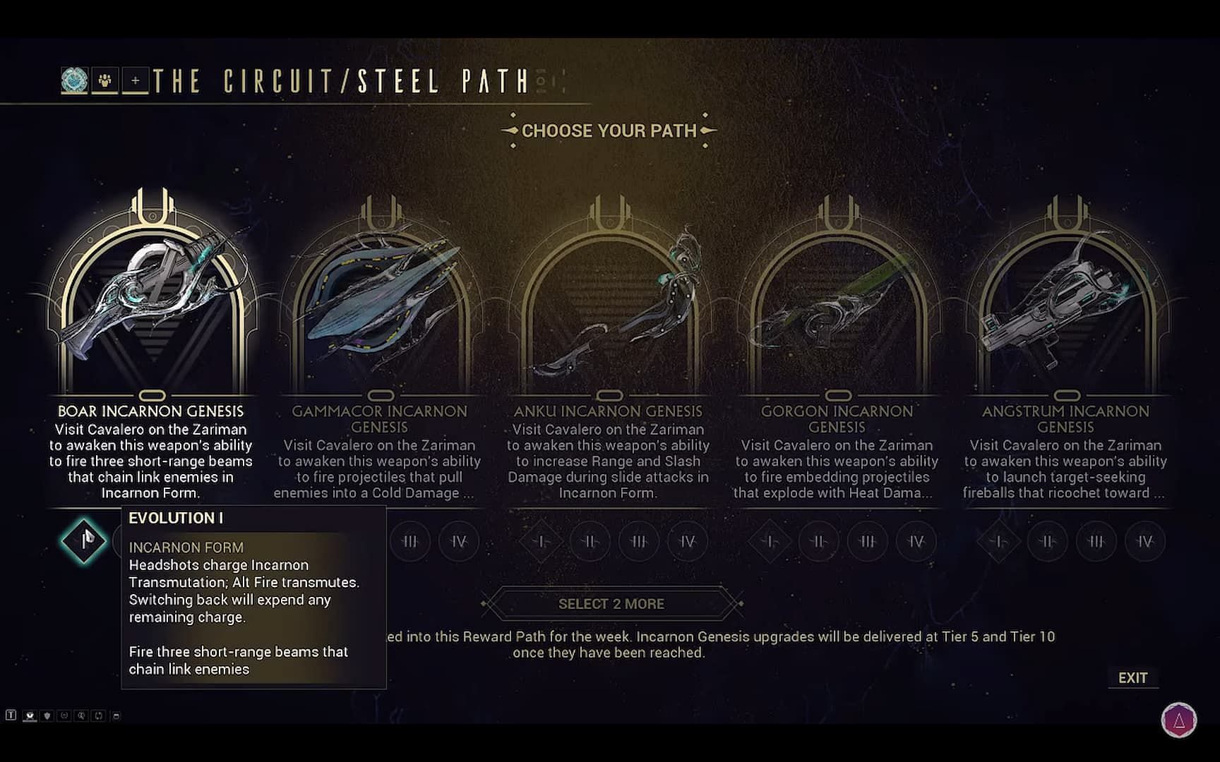 Warframe Incarnon Boar can be selected as a potential Steel Path Circuit reward during its weekly rotation (Image via Digital Extremes)