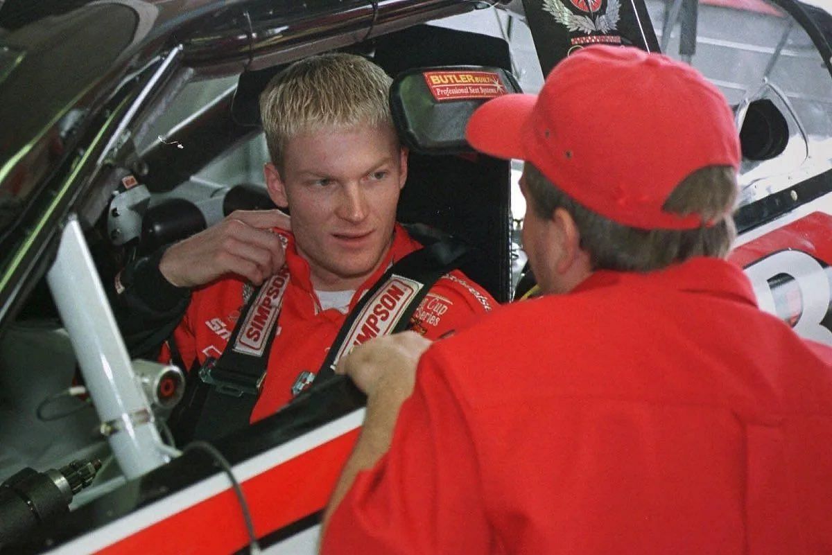 Dale Earnhardt with his son Dale Earnhardt Jr (Image from X)