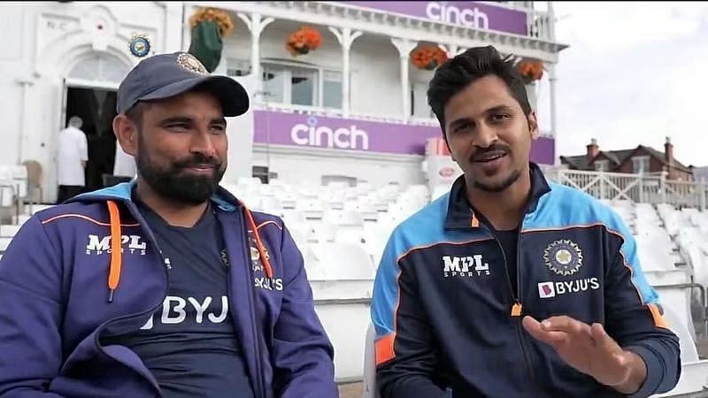 Mohammed Shami (L) and Shardul Thakur will likely compete for the third seamer