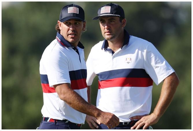 “Is that a sandwich order?” - Fans weigh in on Justin Thomas' reaction to Scottie Scheffler and Brooks Koepka's 9&7 Ryder Cup loss
