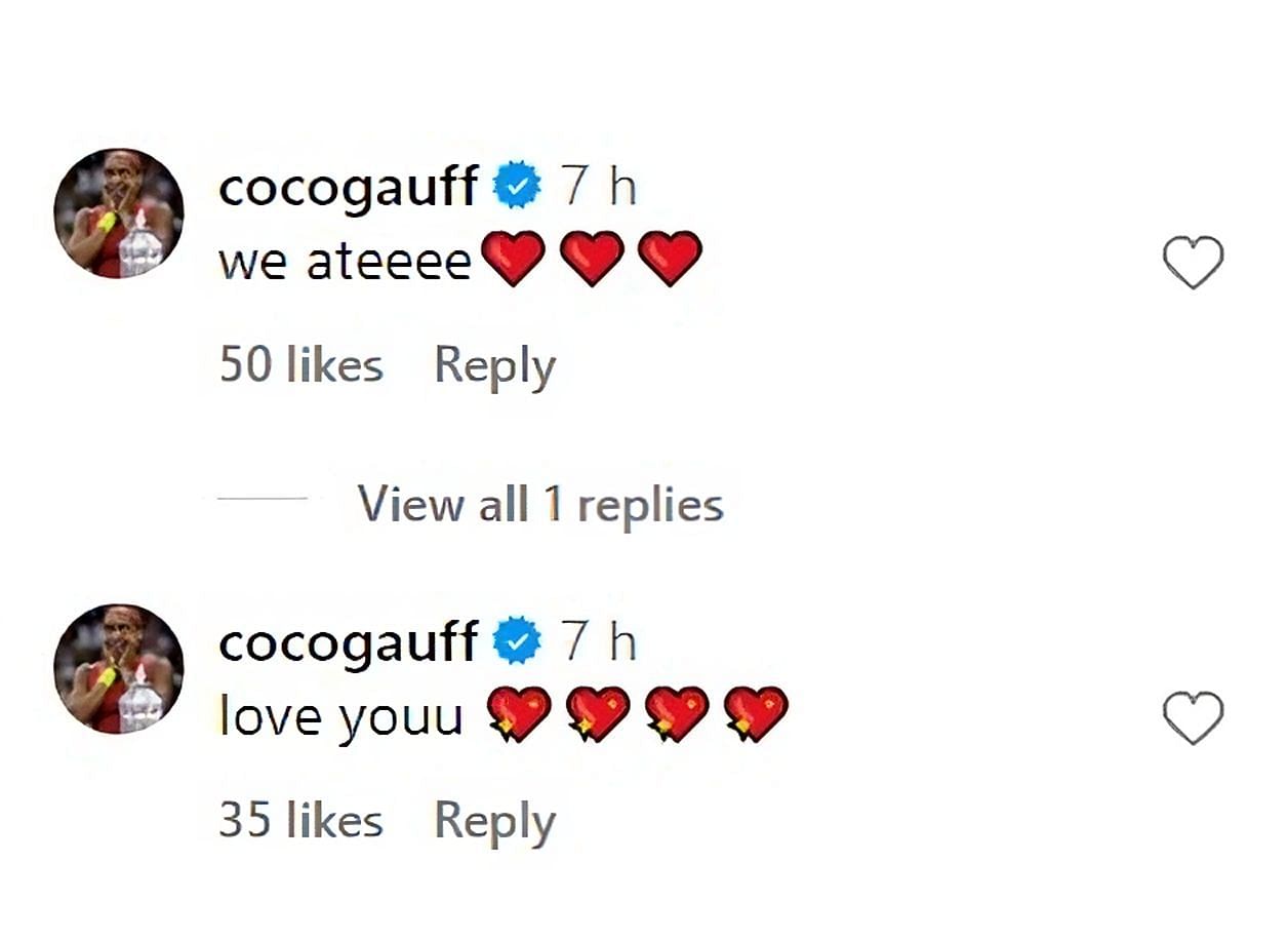 Coco Gauff on Instagram