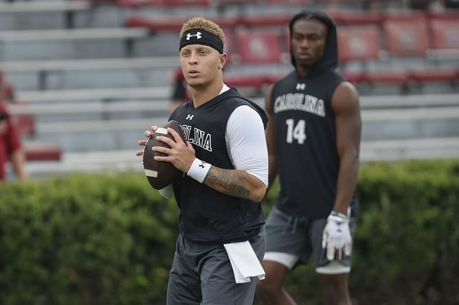 South Carolina QB Spencer Rattler shows off haircut as pre-game preparation against Mississippi State
