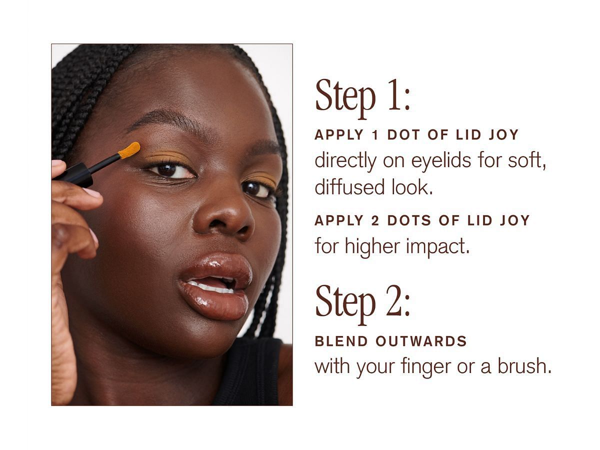 Simple steps to apply an eyeshadow (Image via Sportskeeda)