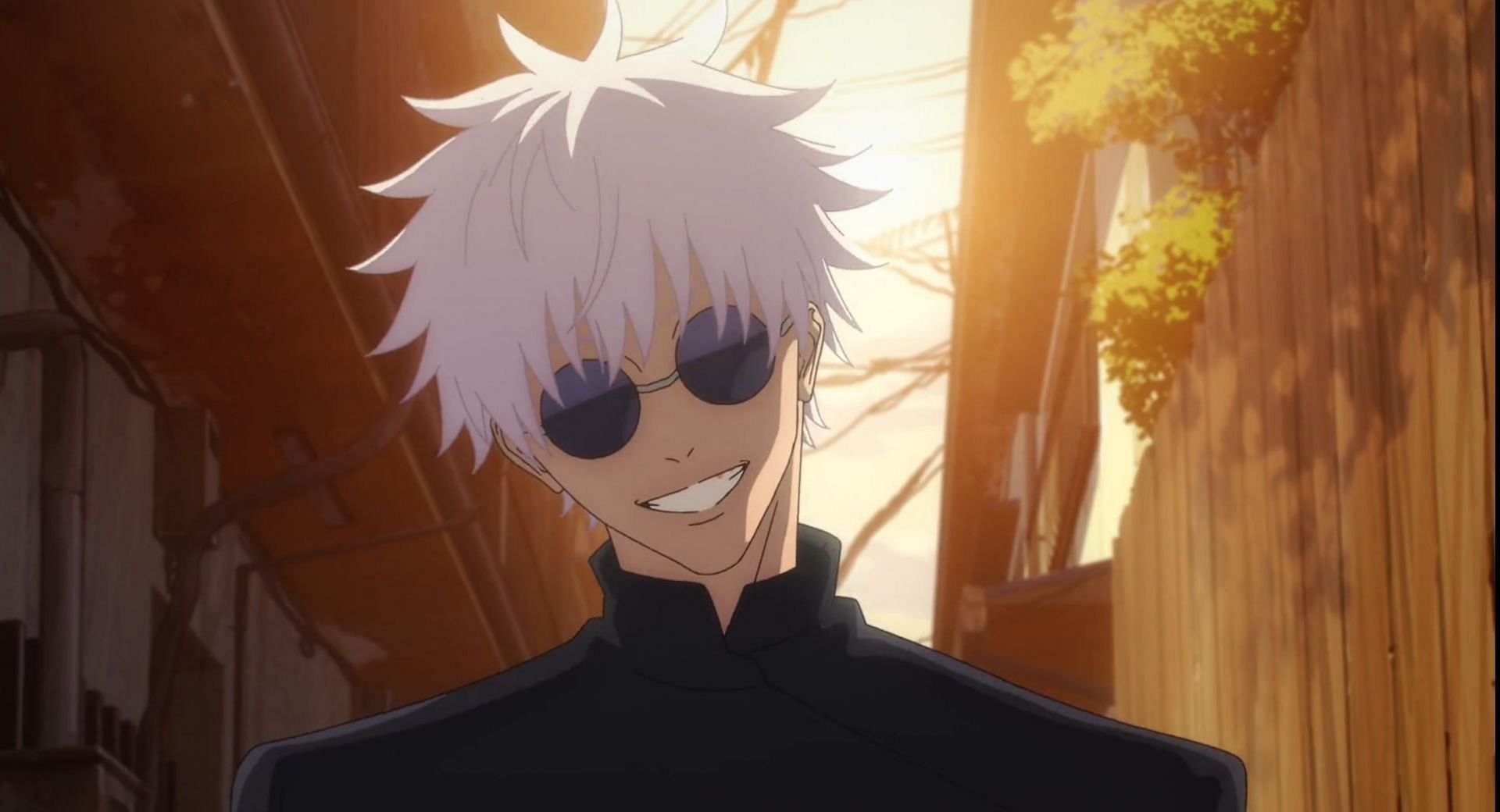 Gojo using a dark sunglass as a teen (Image via MAPPA)