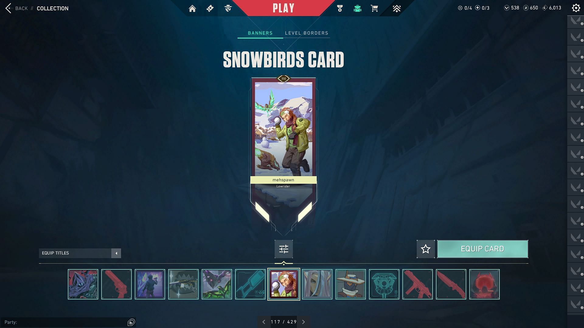 The Snowbirds Player Card (Image via Riot Games)