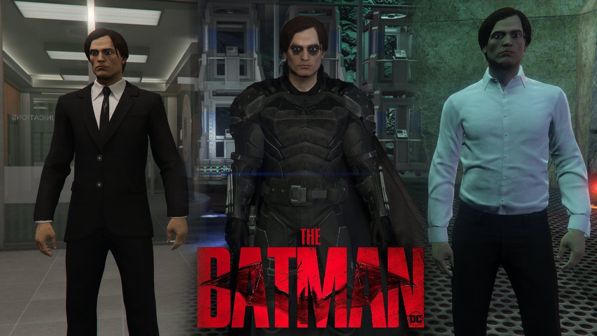 The Bruce Wayne clothing items available in the mod (Image via MTN&amp;TDK)