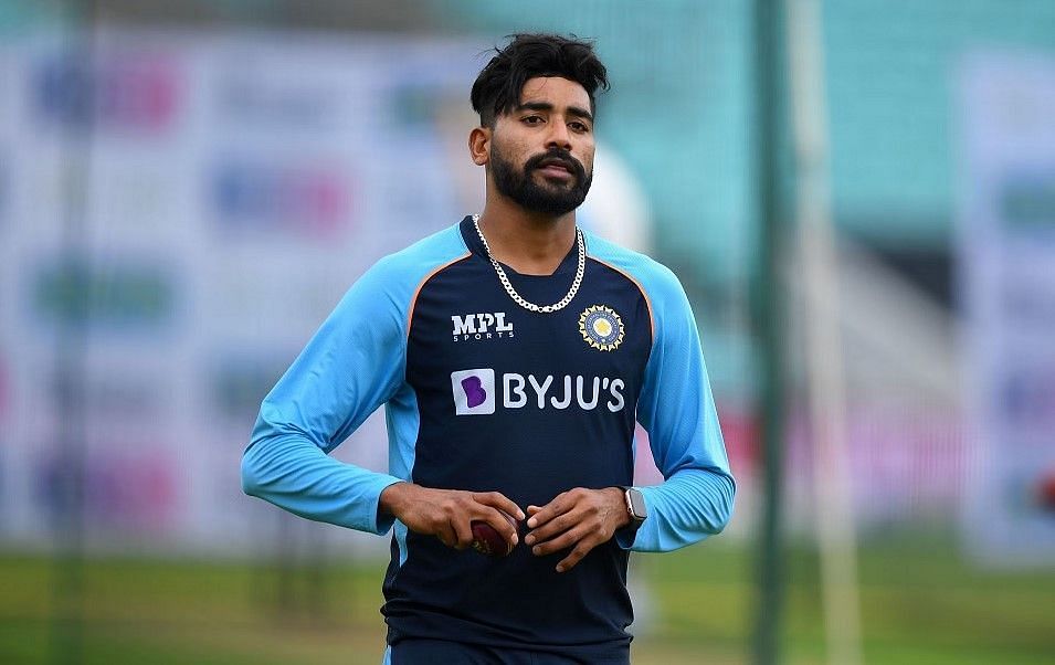 Mohammed Siraj spotted during practice