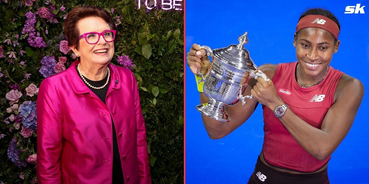 Billie Jean King (L) and Coco Gauff (R)