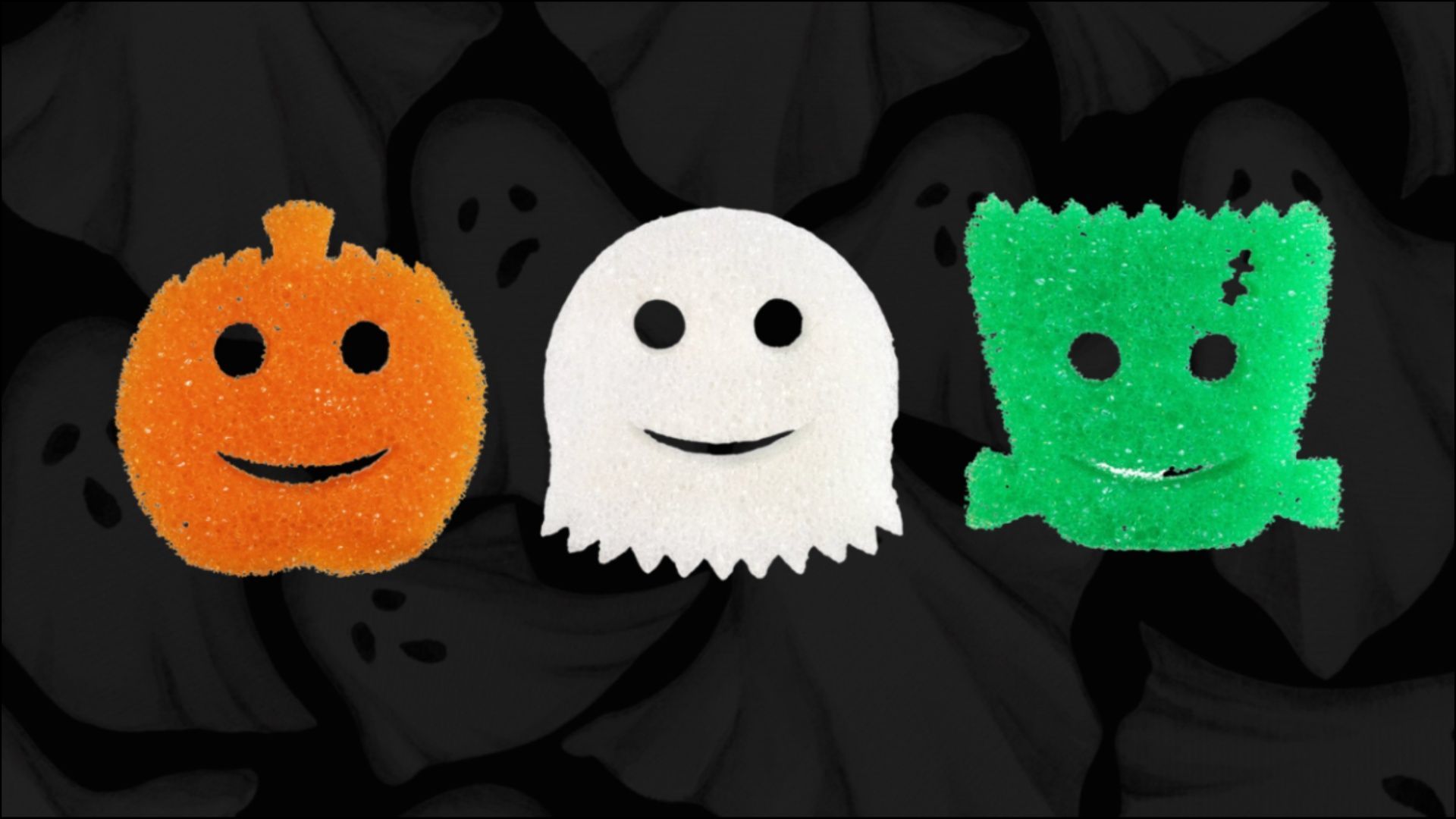 Scrub Daddy Halloween Special Edition Sponge 3 Pack Ghost Pumpkin