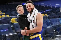 Watch: Canon Curry channels his inner Steph Curry gene as father-son duo hop on court for shooting drills