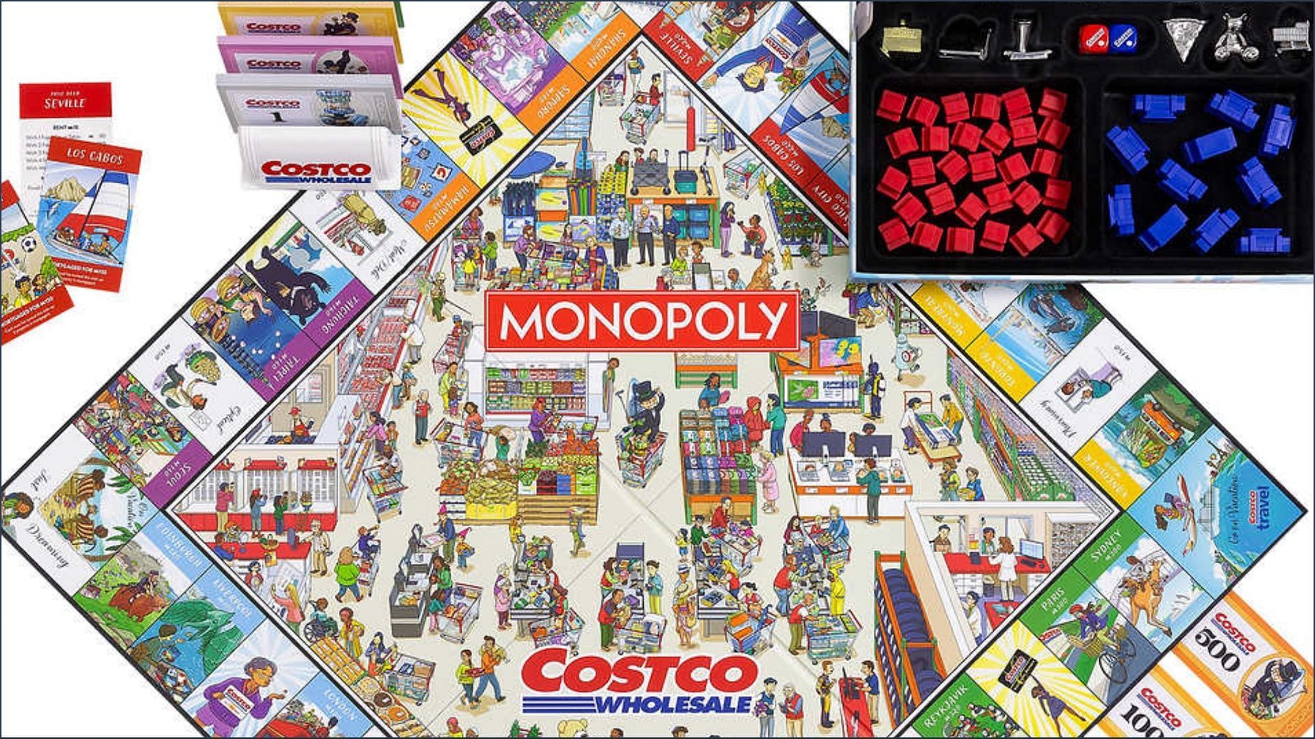The Costco Monopoly Game set made in collaboration with Hasbro Games and Costco is up for sale on the chain&#039;s website (Image via Costco / Hasbro Games)