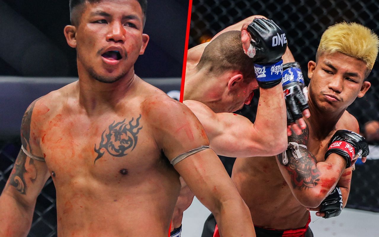 Rodtang (left) and Rodtang fighting inside the Circle (right) | Image credit: ONE Championship