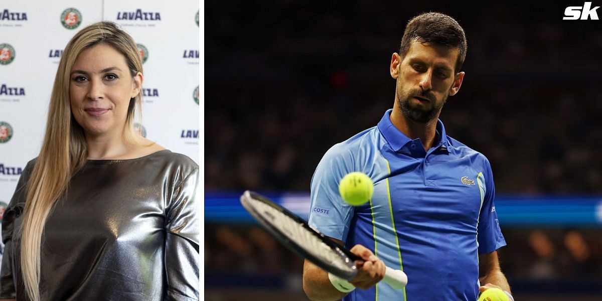 Marion Bartoli (L) and Novak Djokovic (R)