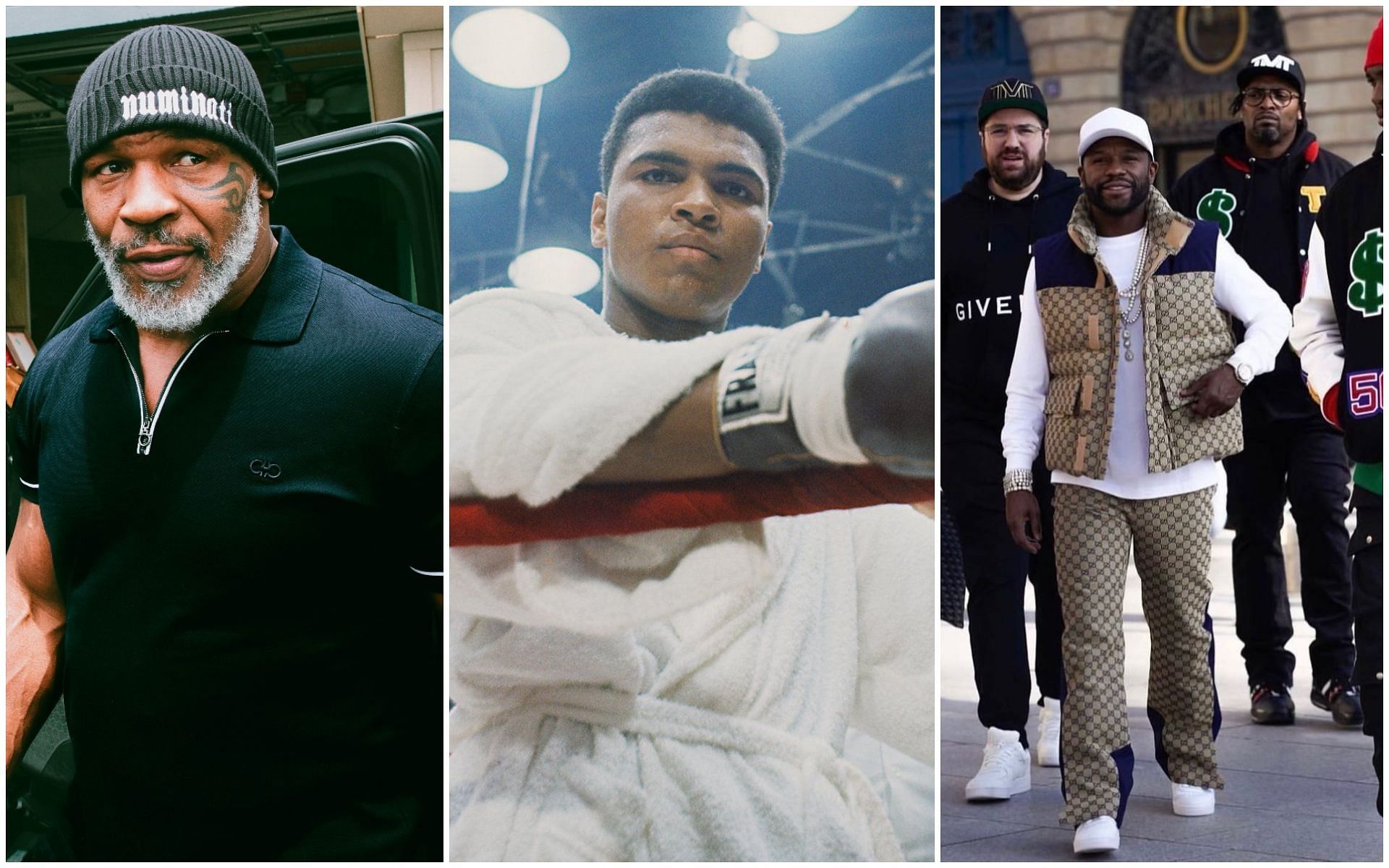 Mike Tyson, Muhammad Ali and Floyd Mayweather