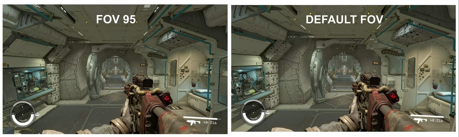 FOV difference with mod (Image via Sportskeeda)