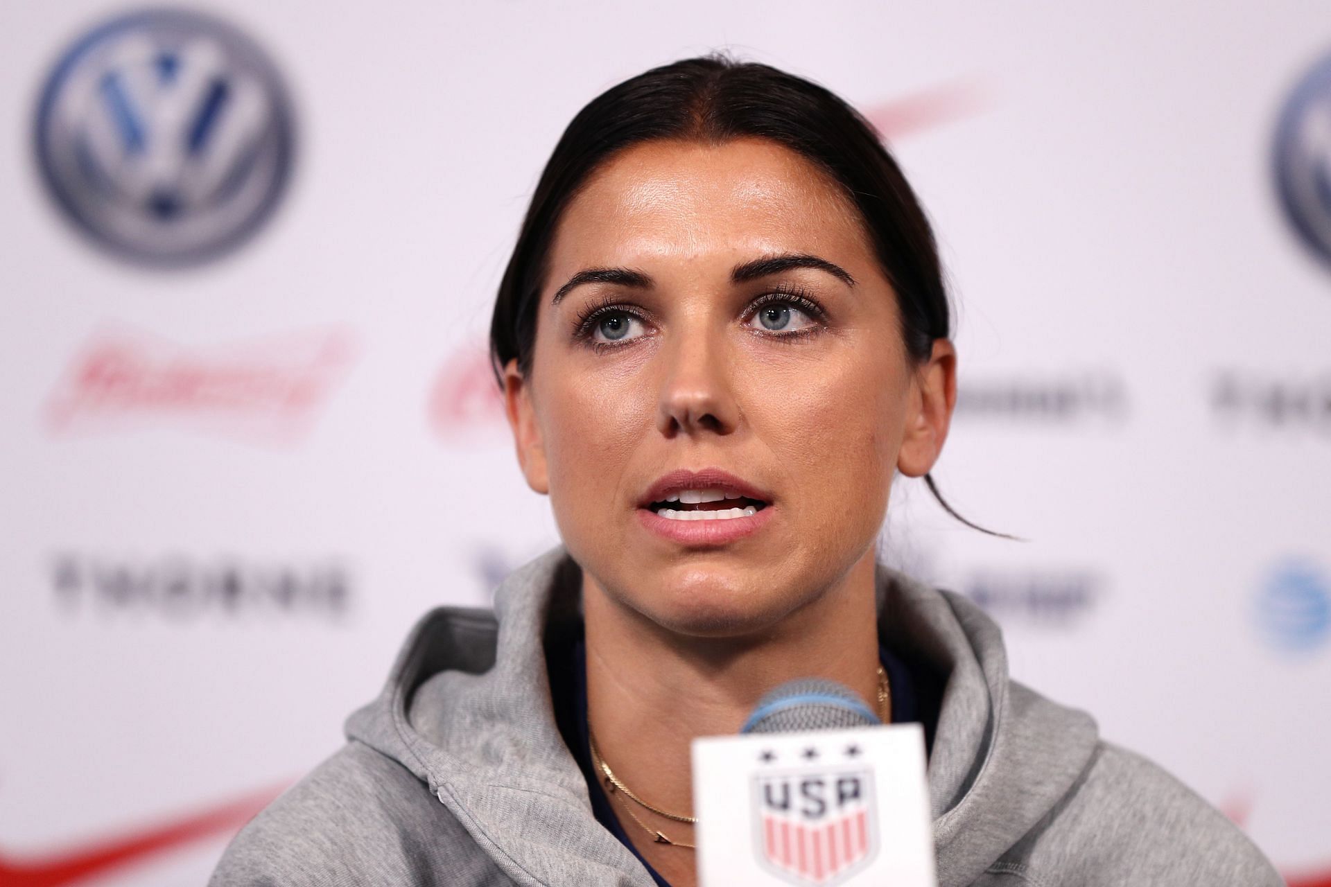 Alex Morgan during the United States Women&#039;s National Team Media Day