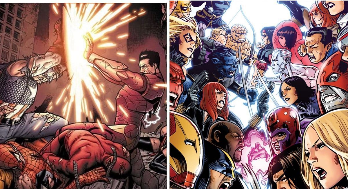 Civil War and AvX (image via Sportskeeda)