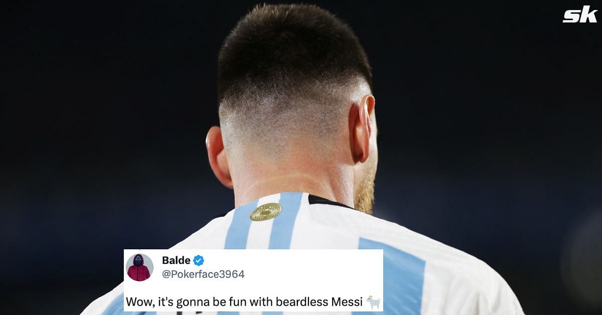 Lionel Messi is once again spotting a beardless look