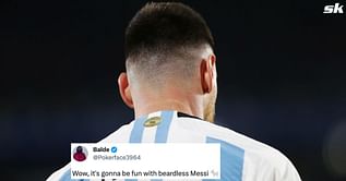 “Beardless Messi is back" - Fans react as journalist kisses Lionel Messi on his neck in exclusive interview promo